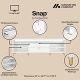 DUMBO 85" TV Stand in White by Manhattan Comfort at Eve Furniture