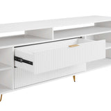 DUMBO 85" TV Stand in White by Manhattan Comfort at Eve Furniture
