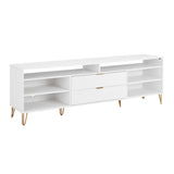 DUMBO 85" TV Stand in White by Manhattan Comfort at Eve Furniture