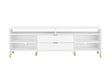 DUMBO 85" TV Stand in White by Manhattan Comfort at Eve Furniture