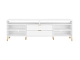 DUMBO 85" TV Stand in White by Manhattan Comfort at Eve Furniture