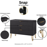 DUMBO Dresser in Black by Manhattan Comfort at Eve Furniture
