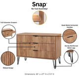 DUMBO Dresser in Golden Brown by Manhattan Comfort at Eve Furniture