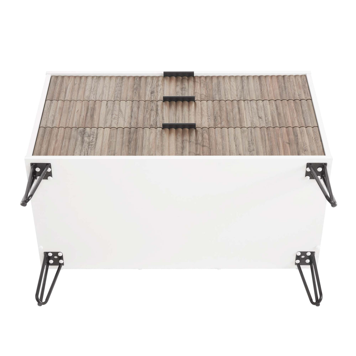 DUMBO Dresser in White and Grey by Manhattan Comfort at Eve Furniture