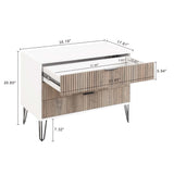 DUMBO Dresser in White and Grey by Manhattan Comfort at Eve Furniture