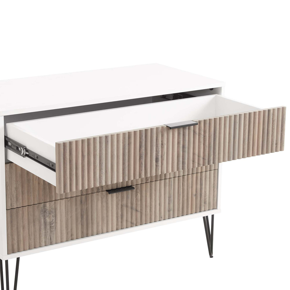 DUMBO Dresser in White and Grey by Manhattan Comfort at Eve Furniture