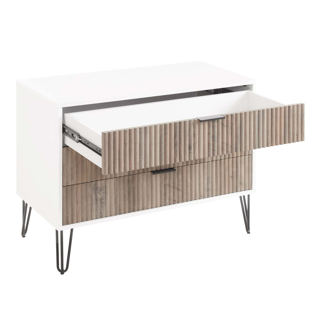 DUMBO Dresser in White and Grey by Manhattan Comfort at Eve Furniture