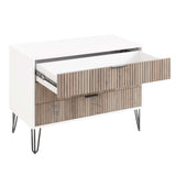 DUMBO Dresser in White and Grey by Manhattan Comfort at Eve Furniture