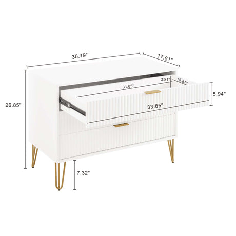 DUMBO Dresser in White by Manhattan Comfort at Eve Furniture