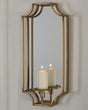 Dumi Gold Finish Wall Sconce by Ashley at Eve Furniture