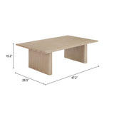 Duna Natural Outdoor Coffee Table by Zuomod at Eve Furniture