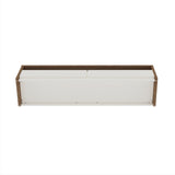 Duncan 70" TV Stand in Maple and Off White by Manhattan Comfort at Eve Furniture