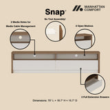Duncan 70" TV Stand in Maple and Off White by Manhattan Comfort at Eve Furniture