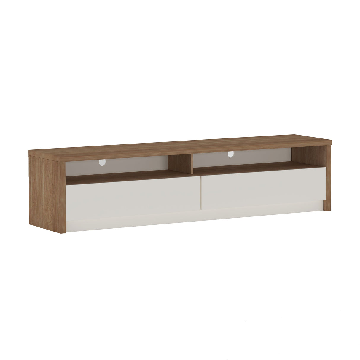 Duncan 70" TV Stand in Maple and Off White by Manhattan Comfort at Eve Furniture