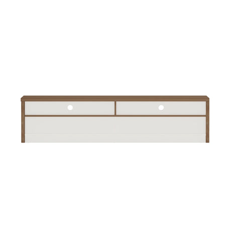 Duncan 70" TV Stand in Maple and Off White by Manhattan Comfort at Eve Furniture