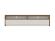 Duncan 70" TV Stand in Maple and Off White by Manhattan Comfort at Eve Furniture