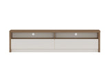 Duncan 70" TV Stand in Maple and Off White by Manhattan Comfort at Eve Furniture