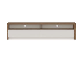 Duncan 70" TV Stand in Maple and Off White by Manhattan Comfort at Eve Furniture