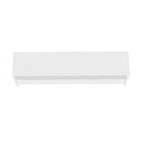 Duncan 70" TV Stand in White by Manhattan Comfort at Eve Furniture