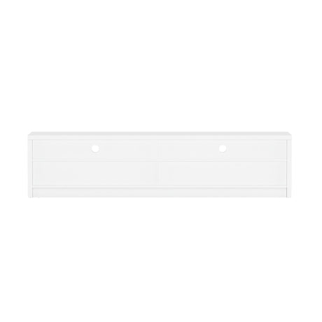 Duncan 70" TV Stand in White by Manhattan Comfort at Eve Furniture