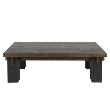 Duncan Suede Brown/Carbon Black Coffee Table by Classic Home at Eve Furniture