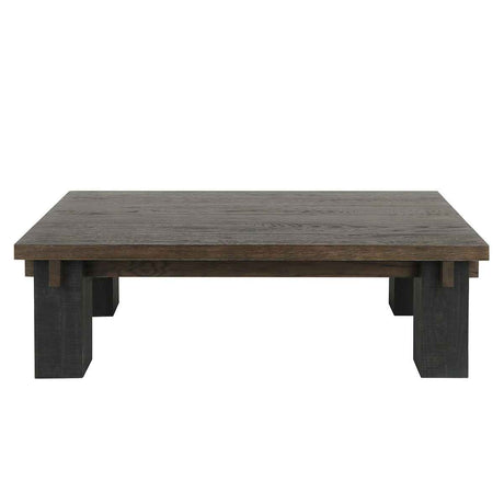 Duncan Suede Brown/Carbon Black Coffee Table by Classic Home at Eve Furniture