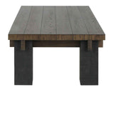 Duncan Suede Brown/Carbon Black Coffee Table by Classic Home at Eve Furniture