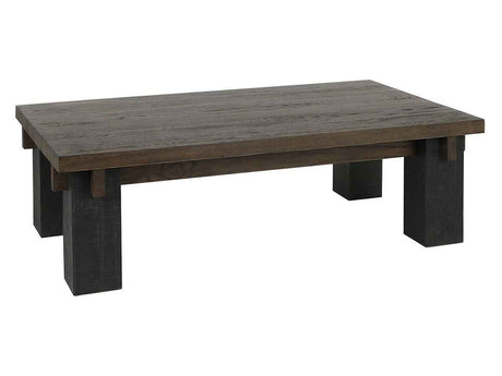 Duncan Suede Brown/Carbon Black Coffee Table by Classic Home at Eve Furniture