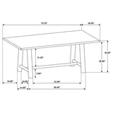 Duncan Washed Oak 7-piece Rectangular Wood Dining Table Set by Coaster at Eve Furniture
