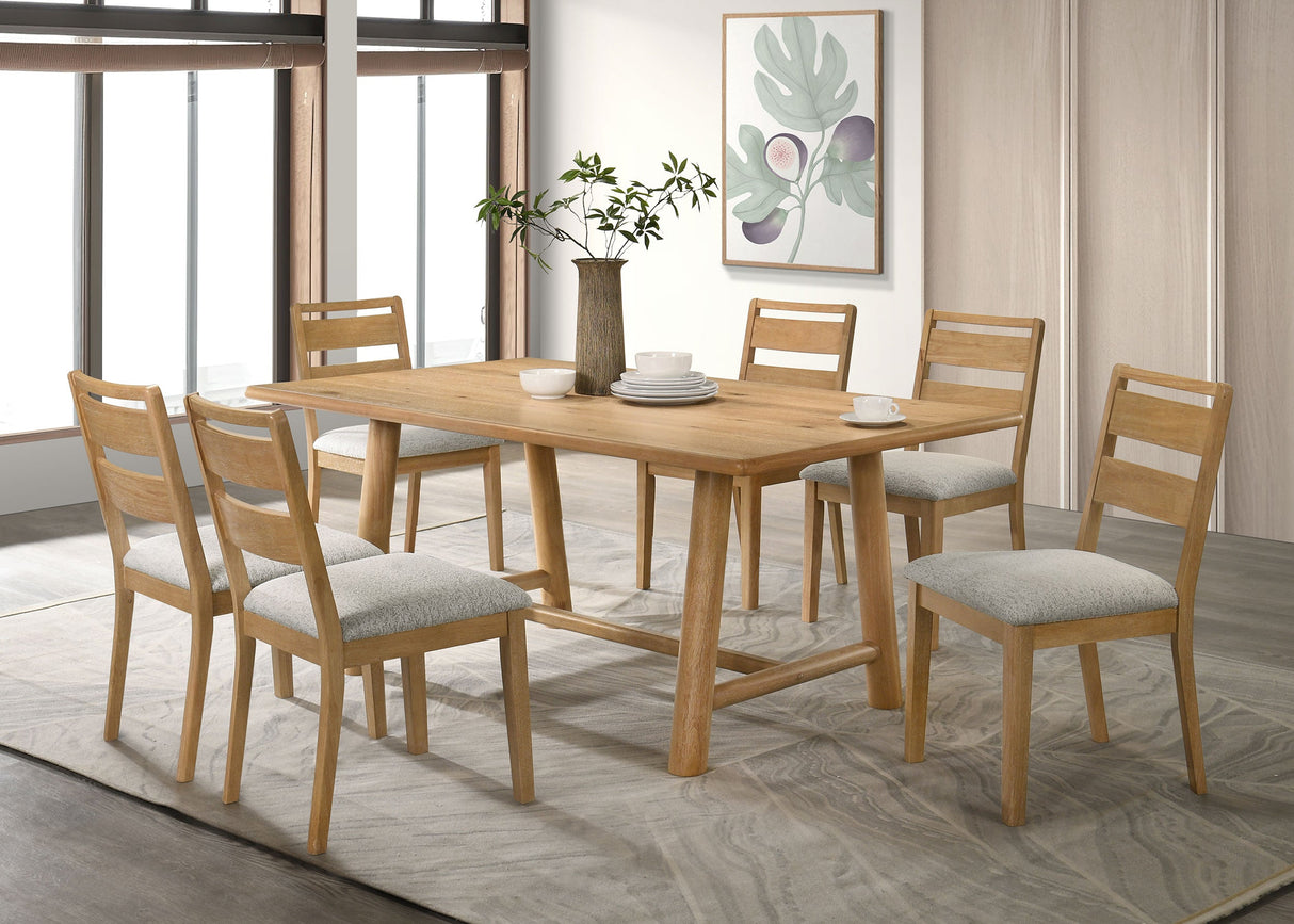 Duncan Washed Oak 71-inch Rectangular Wood Dining Room Table by Coaster at Eve Furniture