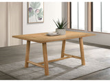Duncan Washed Oak 71-inch Rectangular Wood Dining Room Table by Coaster at Eve Furniture