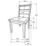 Duncan Washed Oak Ladder Back Dining Side Chair (Set of 2) by Coaster at Eve Furniture