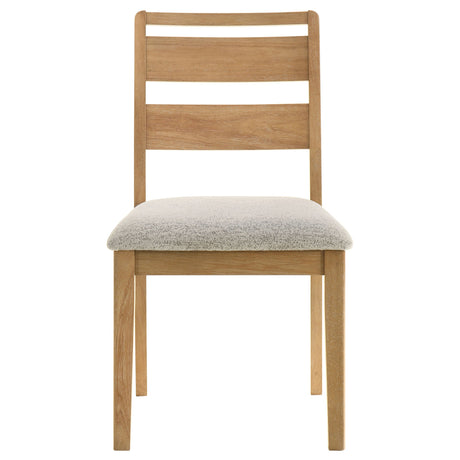 Duncan Washed Oak Ladder Back Dining Side Chair (Set of 2) by Coaster at Eve Furniture