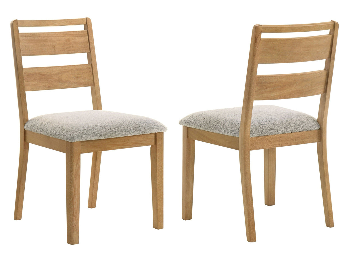 Duncan Washed Oak Ladder Back Dining Side Chair (Set of 2) by Coaster at Eve Furniture