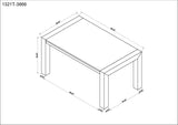 Dune Light Gray Genuine Marble Dining Table by Crown Mark at Eve Furniture
