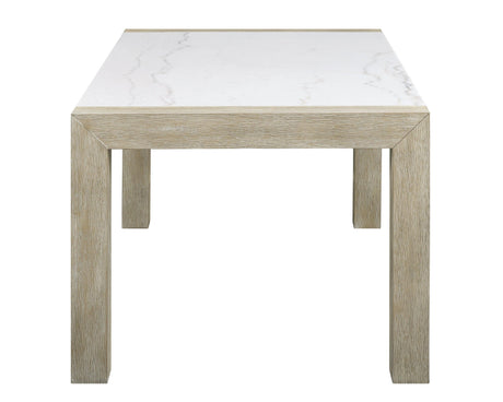Dune Light Gray Genuine Marble Dining Table by Crown Mark at Eve Furniture