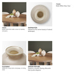 Dune Matte White Glass Vase by Mercana at Eve Furniture