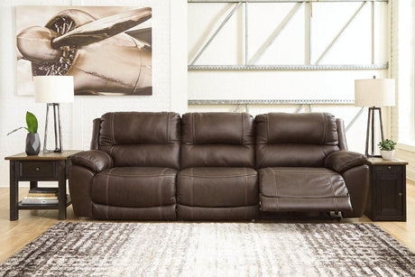 Dunleith Chocolate 3-Piece Power Reclining Sofa by Ashley at Eve Furniture