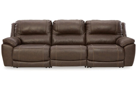 Dunleith Chocolate 3-Piece Power Reclining Sofa by Ashley at Eve Furniture