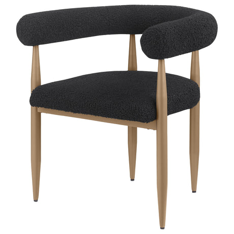 Dunmore Black Boucle Dining Arm Chair, Set of 2 by Coaster at Eve Furniture