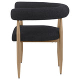 Dunmore Black Boucle Dining Arm Chair, Set of 2 by Coaster at Eve Furniture