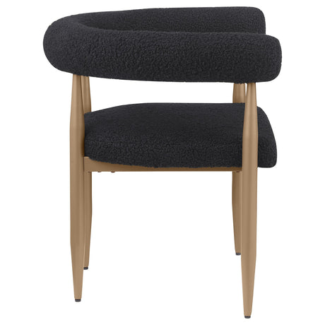 Dunmore Black Boucle Dining Arm Chair, Set of 2 by Coaster at Eve Furniture