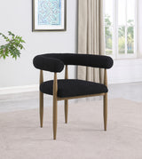 Dunmore Black Boucle Dining Arm Chair, Set of 2 by Coaster at Eve Furniture