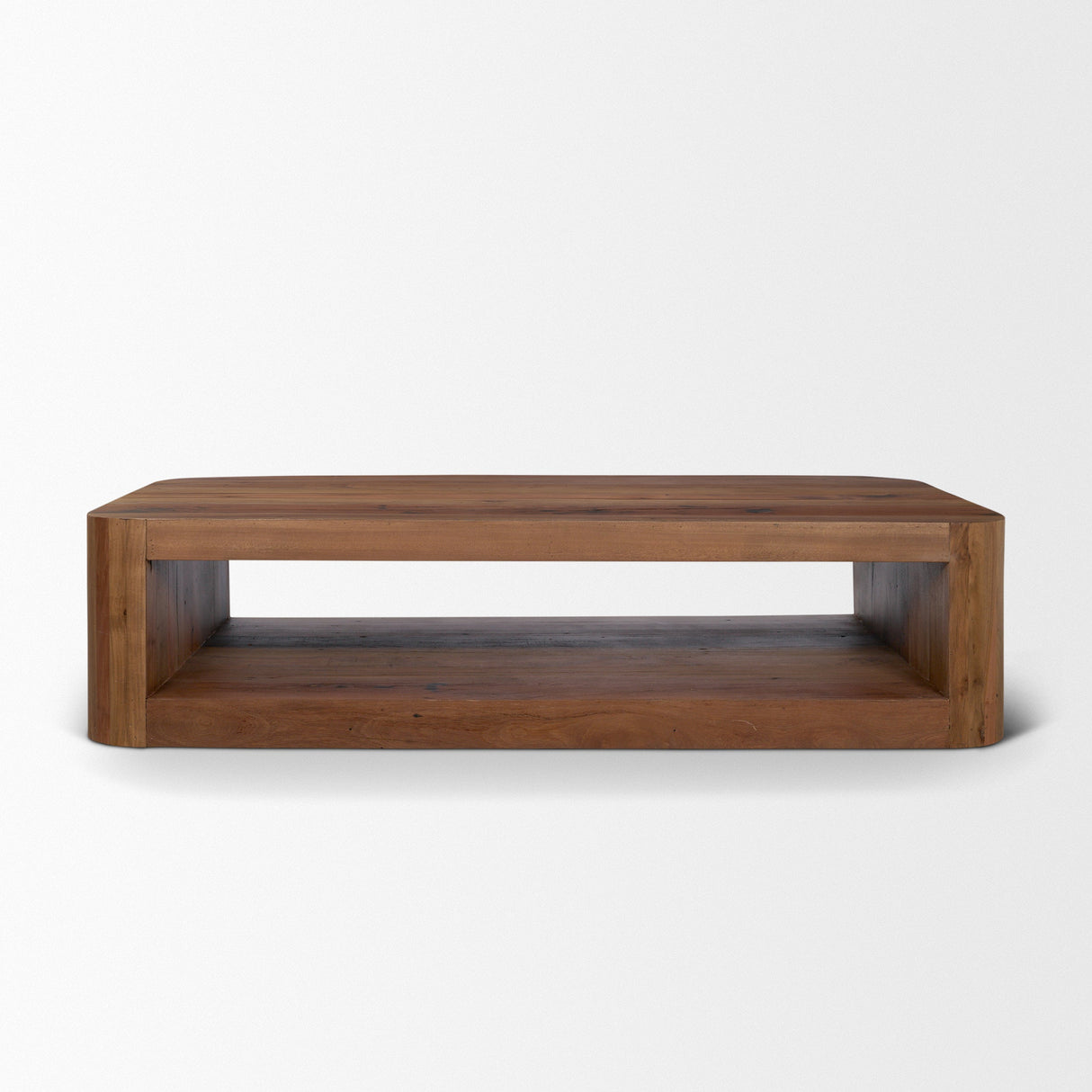 Dunmore Solid Wood Rectangular Open Shelf Coffee Table by Mercana at Eve Furniture