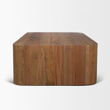Dunmore Solid Wood Rectangular Open Shelf Coffee Table by Mercana at Eve Furniture