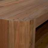 Dunmore Solid Wood Rectangular Open Shelf Coffee Table by Mercana at Eve Furniture