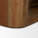 Dunmore Solid Wood Rectangular Open Shelf Coffee Table by Mercana at Eve Furniture