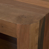 Dunmore Solid Wood Rectangular Open Shelf Side Table by Mercana at Eve Furniture
