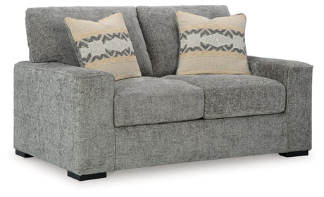 Dunmor Graphite Loveseat by Ashley at Eve Furniture