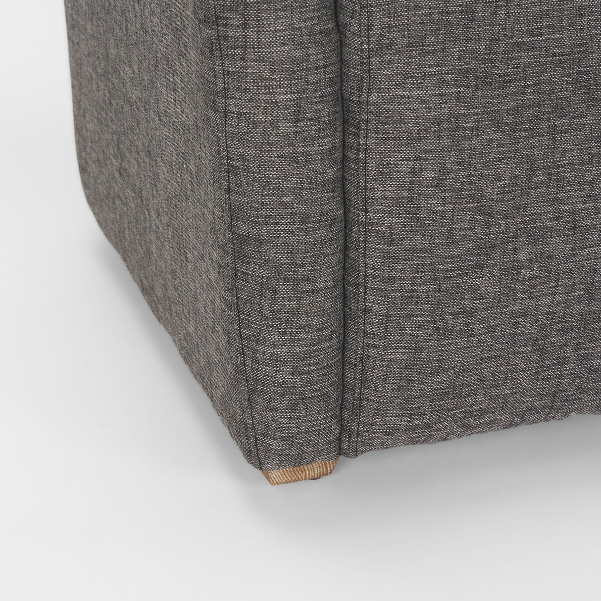 Dunstan Accent Chair Upholstered Gray Twill Fabric and Medium Brown Wood Feet by Mercana at Eve Furniture